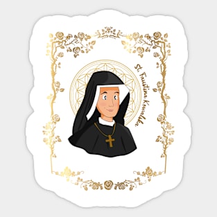 St Faustina Kowalska Great Love Catholic Quote Divine Mercy Sticker